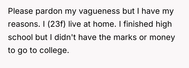 Please pardon my vagueness but I have my reasons. I...