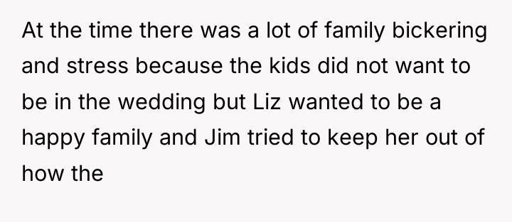 At the time there was a lot of family bickering...