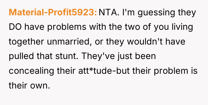Material-Profit5923 NTA. I'm guessing they DO have problems with the...