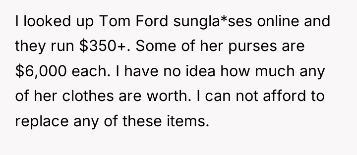 I looked up Tom Ford sungla*ses online and they run...