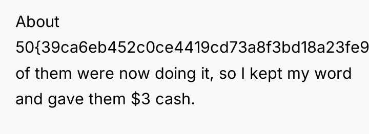 About 50{39ca6eb452c0ce4419cd73a8f3bd18a23fe95ab4febb092bc2ab1b542eeea82f} of them were now doing it, so I...