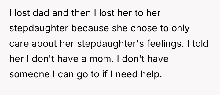 I lost dad and then I lost her to her...