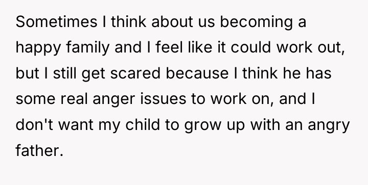 Sometimes I think about us becoming a happy family and...
