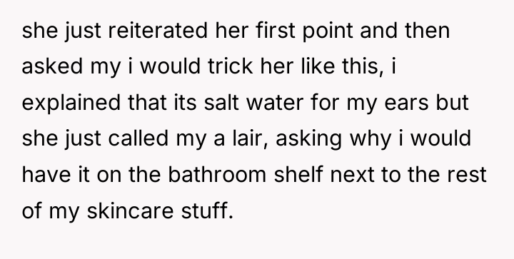 she just reiterated her first point and then asked my...