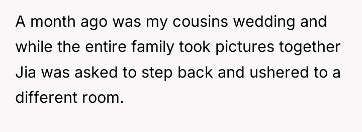 A month ago was my cousins wedding and while the...
