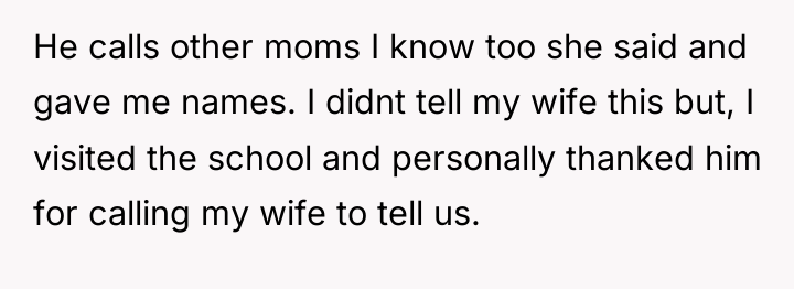He calls other moms I know too she said and...