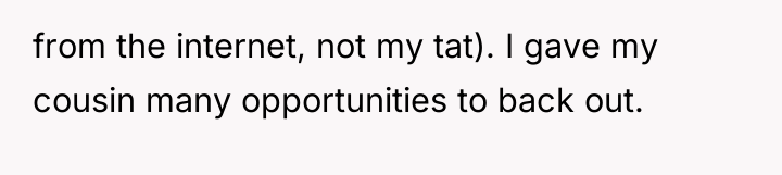 from the internet, not my tat). I gave my cousin...