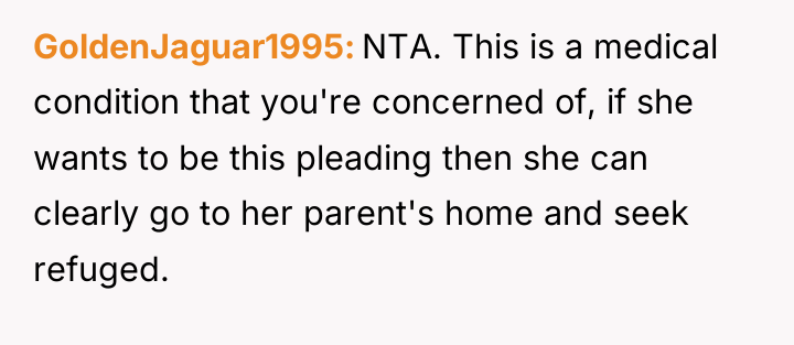 GoldenJaguar1995 NTA. This is a medical condition that you're concerned...