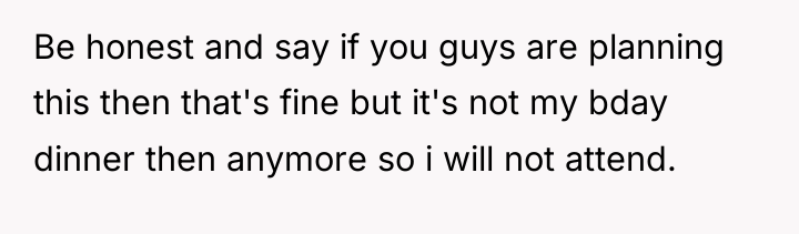 Be honest and say if you guys are planning this...