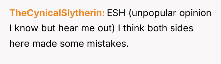 TheCynicalSlytherin ESH (unpopular opinion I know but hear me out)...