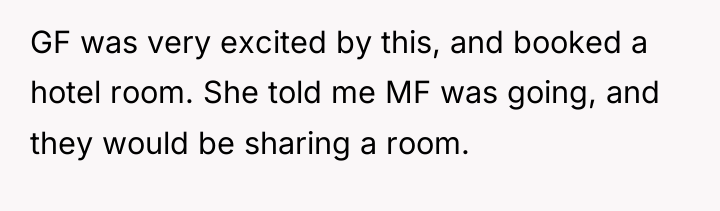 GF was very excited by this, and booked a hotel...