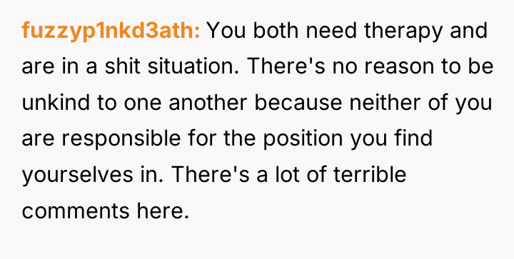 fuzzyp1nkd3ath You both need therapy and are in a shit...