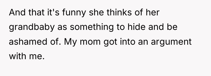 And that it's funny she thinks of her grandbaby as...