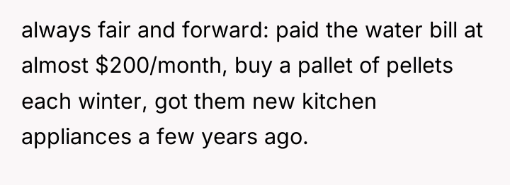 always fair and forward: paid the water bill at almost...