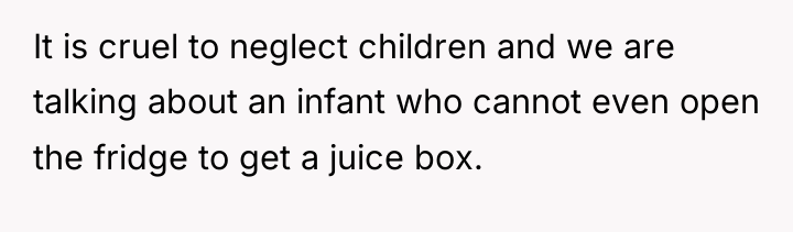 It is cruel to neglect children and we are talking...
