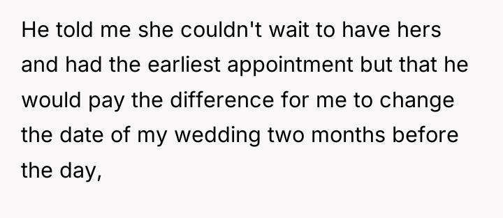 He told me she couldn't wait to have hers and...