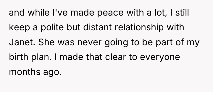 and while I've made peace with a lot, I still...