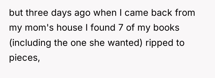 but three days ago when I came back from my...