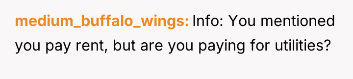 medium_buffalo_wings Info: You mentioned you pay rent, but are you...
