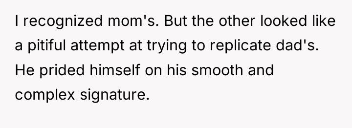 I recognized mom's. But the other looked like a pitiful...