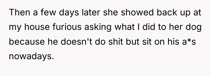 Then a few days later she showed back up at...
