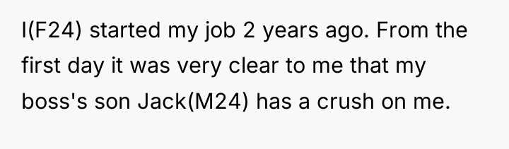 I(F24) started my job 2 years ago. From the first...
