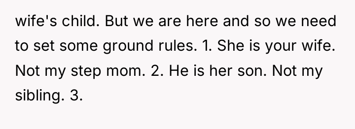wife's child. But we are here and so we need...