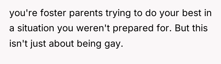 you're foster parents trying to do your best in a...