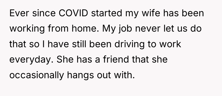 Ever since COVID started my wife has been working from...