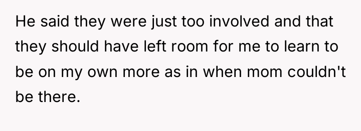 He said they were just too involved and that they...