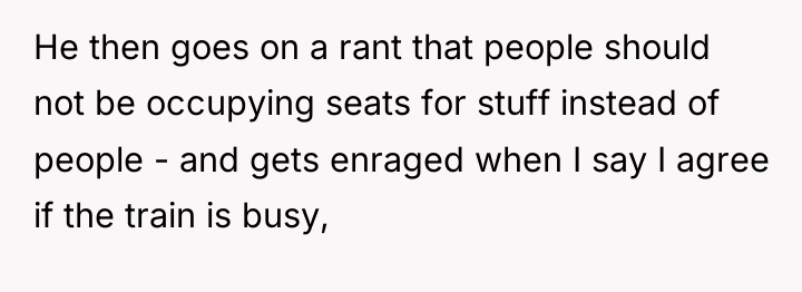 He then goes on a rant that people should not...