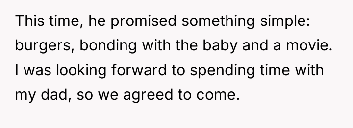 This time, he promised something simple: burgers, bonding with the...