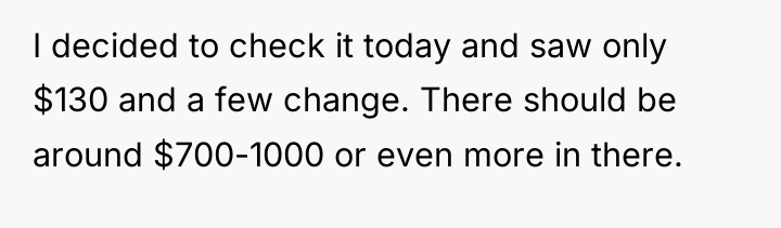 I decided to check it today and saw only $130...