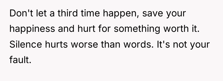Don't let a third time happen, save your happiness and...
