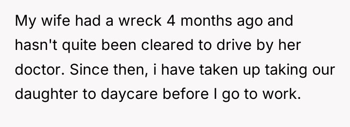 My wife had a wreck 4 months ago and hasn't...