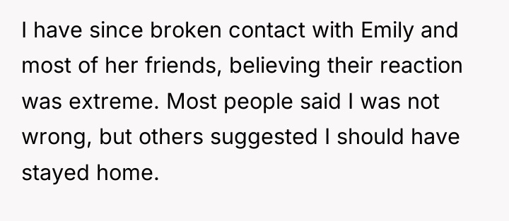 I have since broken contact with Emily and most of...
