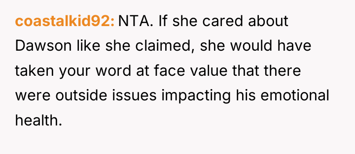 coastalkid92 NTA. If she cared about Dawson like she claimed,...