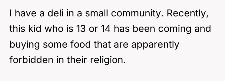 I have a deli in a small community. Recently, this...