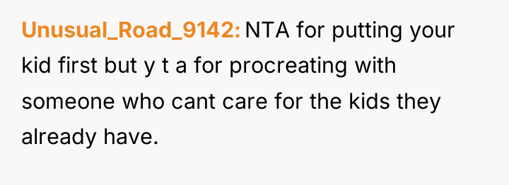 Unusual_Road_9142 NTA for putting your kid first but y t...