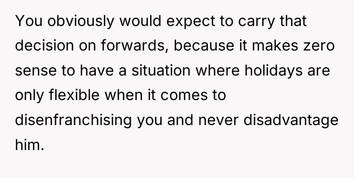 You obviously would expect to carry that decision on forwards,...