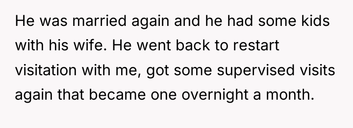 He was married again and he had some kids with...