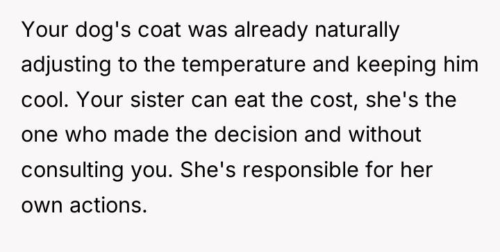 Your dog's coat was already naturally adjusting to the temperature...