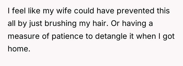 I feel like my wife could have prevented this all...