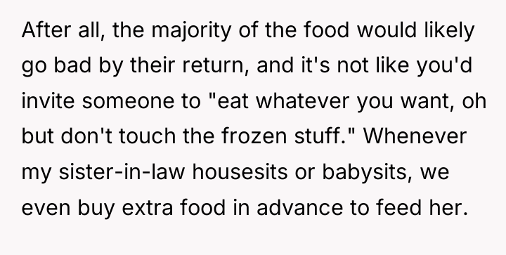 After all, the majority of the food would likely go...