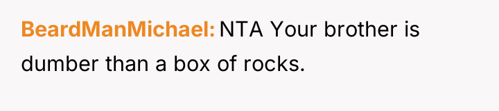 BeardManMichael NTA Your brother is dumber than a box of...