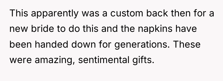 This apparently was a custom back then for a new...