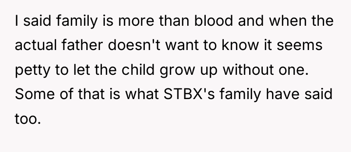 I said family is more than blood and when the...