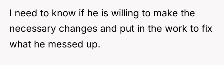 I need to know if he is willing to make...