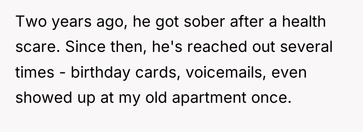 Two years ago, he got sober after a health scare....