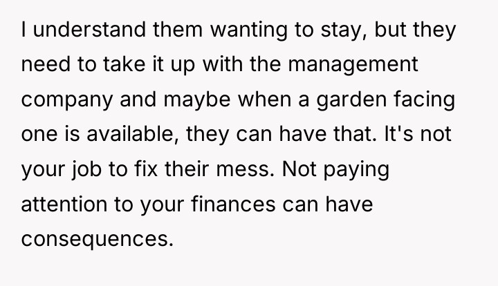 I understand them wanting to stay, but they need to...